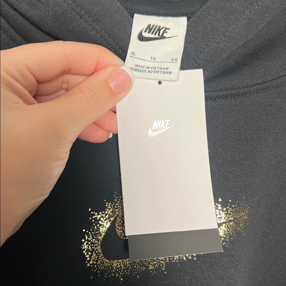 Nike Women’s Golden Nike Oversized Graphic Cropped Sweatshirt NWT SZ XL - Picture 4 of 6